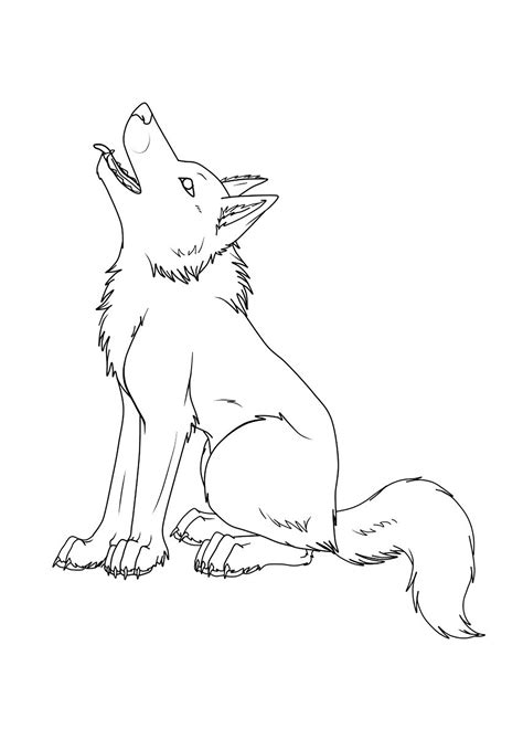 cry   wolf wolf kids coloring pages