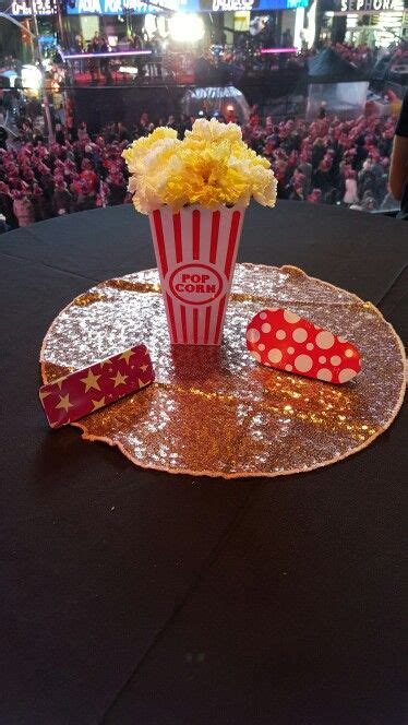 vintage circus party popcorn centerpiece carnations