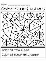 Vowels Preschool Consonants Tpt sketch template