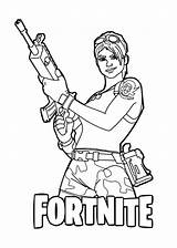 Fortnite Coloring Pages Printable Easy Characters Royale Battle Pdf Color sketch template