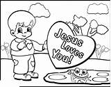 Coloring Bible Pages Jesus Loves Verse Printable Kids Adults sketch template