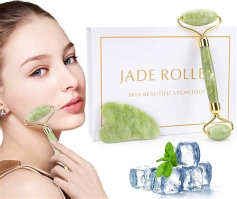 jade roller gezichtsmassage set groen bolcom