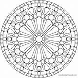Kaleidoscope Coloring Pages Printable Adults Getcolorings Color sketch template