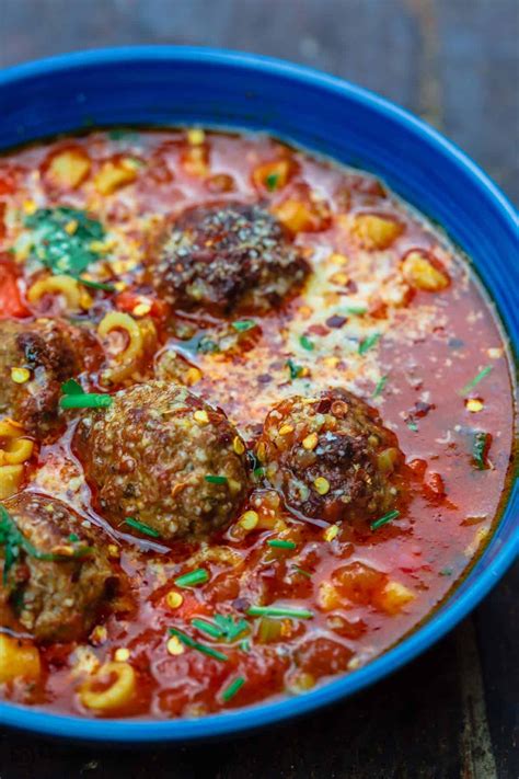 easy meatball soup  mediterranean dish