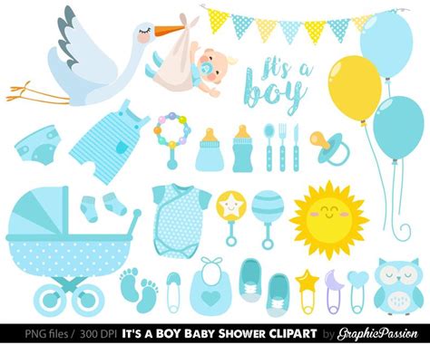 boy baby shower clipart   cliparts  images