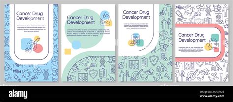 cancer drug development brochure template pharmacology oncology treatment flyer booklet
