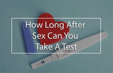 can i take pregnancy test a week after intercourse