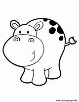 Hippo Coloring Pages Baby Kids Cute Clipart Cartoon Kid Drawing Printable Hippopotamus Colouring Hippos Color Clip Cliparts Sheets Gif Year sketch template