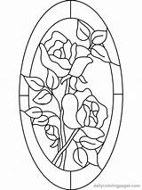 Coloring Glass Stained Pages Window Printable Popular sketch template
