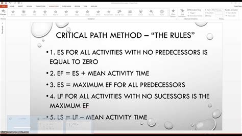 operations management critical path method youtube