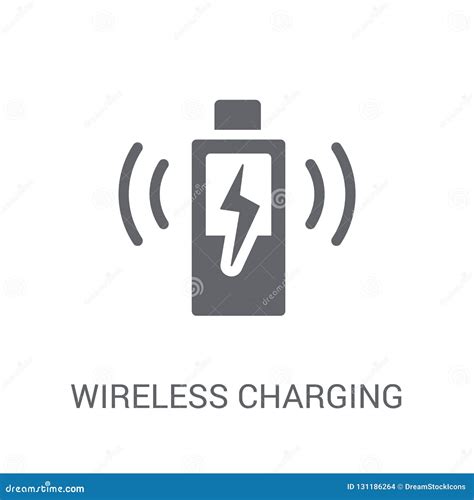 wireless charging icon trendy wireless charging logo concept  stock