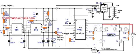 single phase variable frequency drive vfd circuit homemade circuit projects