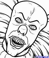 Evil Coloring Pages Scary sketch template
