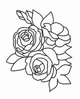 Coloring Rose Pages Roses Flower Three Sketch Color Drawing Bud Leaves Pretty Buttercup Leaf Drawings Printable Print Kids Pencil Getdrawings sketch template