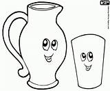 Jug Jarra Vaso Glas Krug Beber Colorare Drinken Brocca Vetro Bere Pintar Colorearjunior Malvorlagen Kruik Jarro Copo Trinken Bottiglie Refresco sketch template