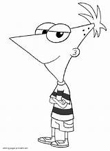 Coloring Pages Phineas Ferb Printable Animations sketch template