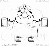 Holding Man Coloring Frat Beers Plump Outlined Clipart Cartoon Vector Regarding Notes sketch template