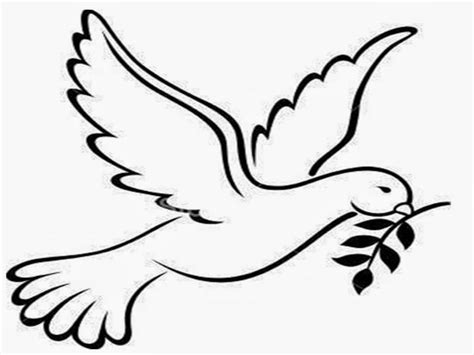 peace dove template coloring home
