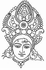 Durga Maa Navratri Goddesses Puja Colorir Deusa Freecoloringpages sketch template