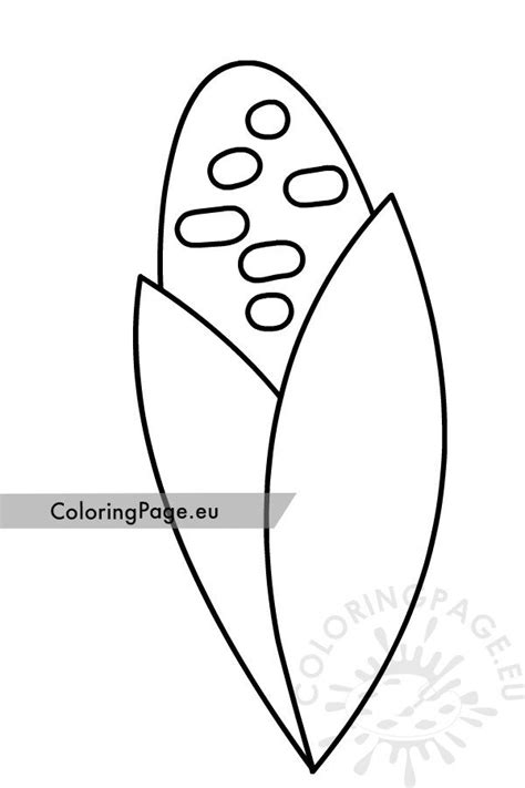 corn  template printable coloring page