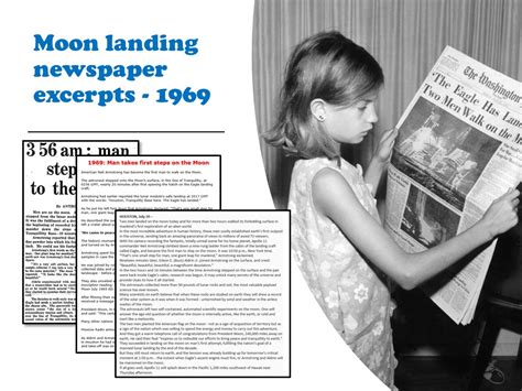 moon landings  newspaper texts teaching resources