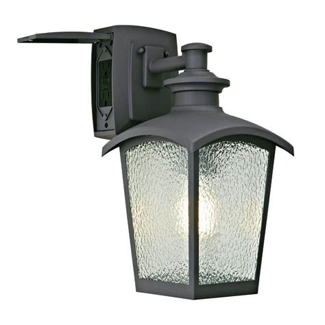 home luminaire  light graphite gray outdoor coach light sconce  seeded glass  built