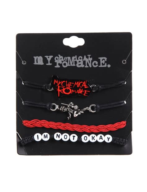 My Chemical Romance Cord Bracelet Set Hot Topic