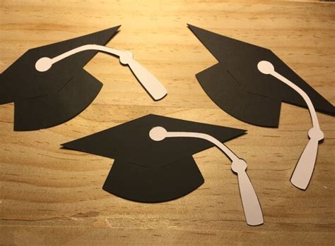 graduation cap paper die cut high school grad