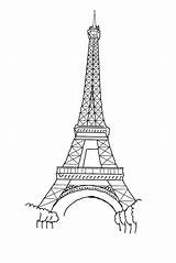 Eiffel Tower Coloring Getcolorings sketch template
