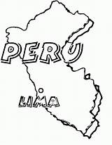 Peru Coloring Pages Haiti Map Flag Peruvian Printable Drawing Print Getcolorings Color Getdrawings sketch template