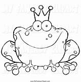Frog Prince Coloring Pages Fairy Tale Getcolorings Color Cliprt Printable Wearing sketch template