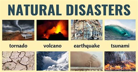 natural disasters   lesson   learn  list  common