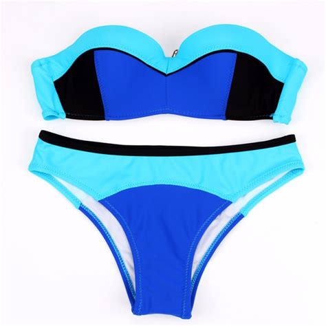 2017 New Sexy Blue Lady Swimwear Summer Beach Girl Swimsuit Bandage