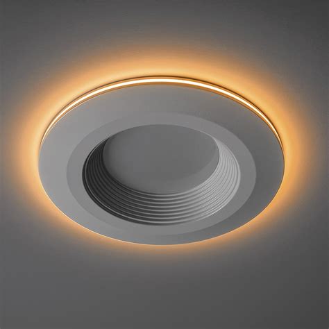 commercial electric   adjustable cct integrated led recessed light trim  night light