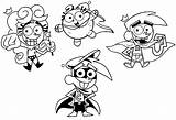 Fairly Magicos Padrinos Cosmo Wanda Poof Oddparents Odd Mes Magiques Timmy Parrains Padrinhos Colorat Parrain Obey Turner Mágicos Coloriages Morningkids sketch template