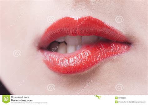 red lips biting royalty free stock images image 30152269