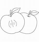 Apfel Mela Mele Ausmalbild Ausmalbilder Apples Herbst Printmania Colorato Facile Frutta sketch template
