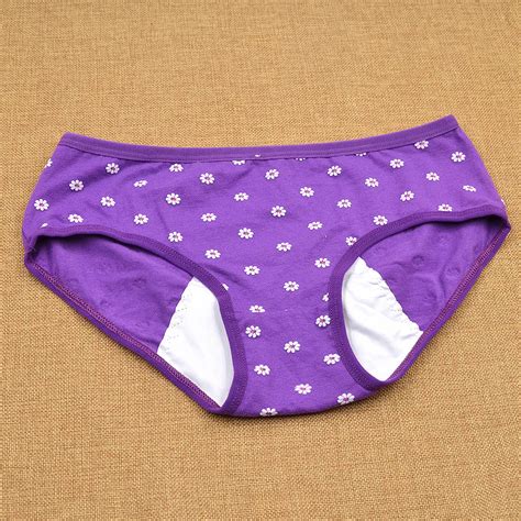 women menstrual period cotton pants leakproof panties briefs underwear