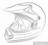 Motocross Casque Casco Helm Motorcross Standart Vectoriel Moto Pixers Peint Vettoriale Vectorial Parati Fotobehang Fotomural Choisir Visualization sketch template