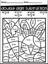 Digit Regrouping Easter Subtraction Doubles sketch template