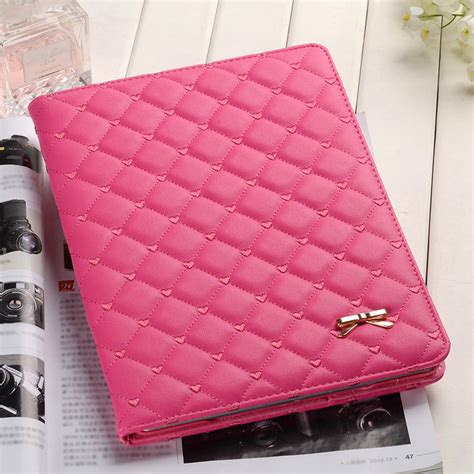 pink imitation leather ipad mini  cases  covers  nice bow ipmc cheap cell phone