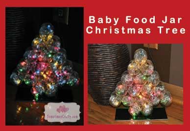 baby food jar christmas tree