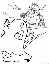 Aliens Vs Monsters Robot Coloring Cartoons Bob Battle Pages sketch template