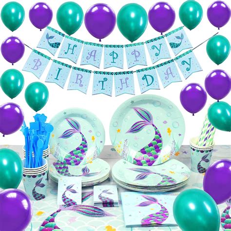 wernnsai mermaid party supplies kit party favors girls birthday party