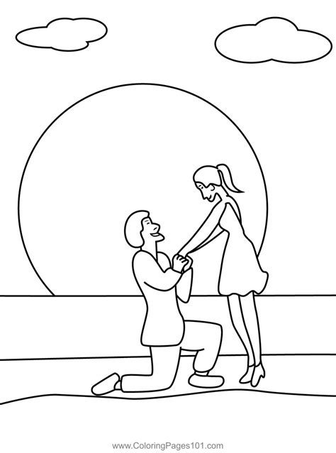 boy holding girl hand coloring page  kids  valentines day