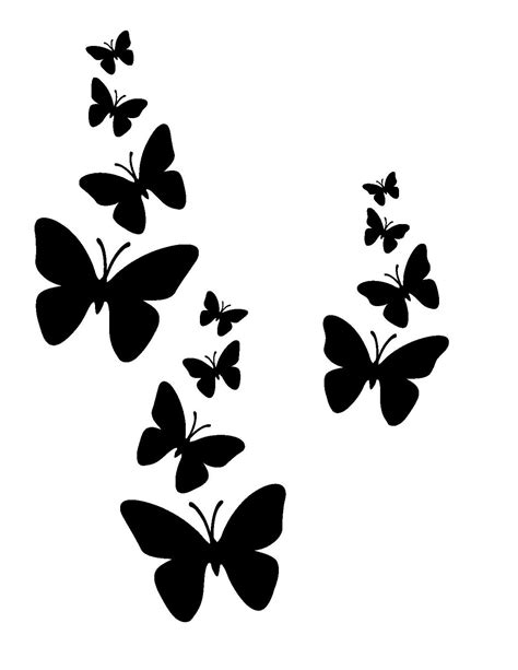 printable stencils  simple design activity shelter butterfly