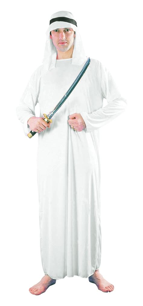 Mens White Arab Sark Fancy Dress Costume Saudi Arabia Dubai Party