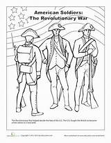 Revolutionary American Soldier Printable Patriots Saratoga sketch template