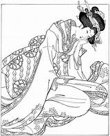 Dover Gueixas Cleverpedia Japonais Adultos Japoneses Páginas Chinas Doverpublications Japonesa Ilustración Bordar Mandalas öffnen sketch template