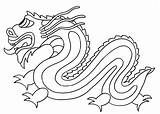 Dragon Coloring Chinese Pages Printable sketch template